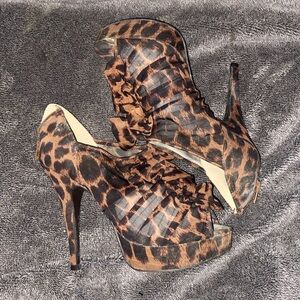 Leopard print heels